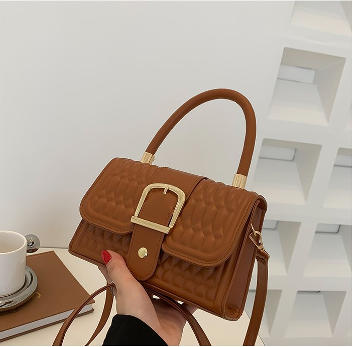 2024 New style simple shoulder embossed crossbody small square bag
