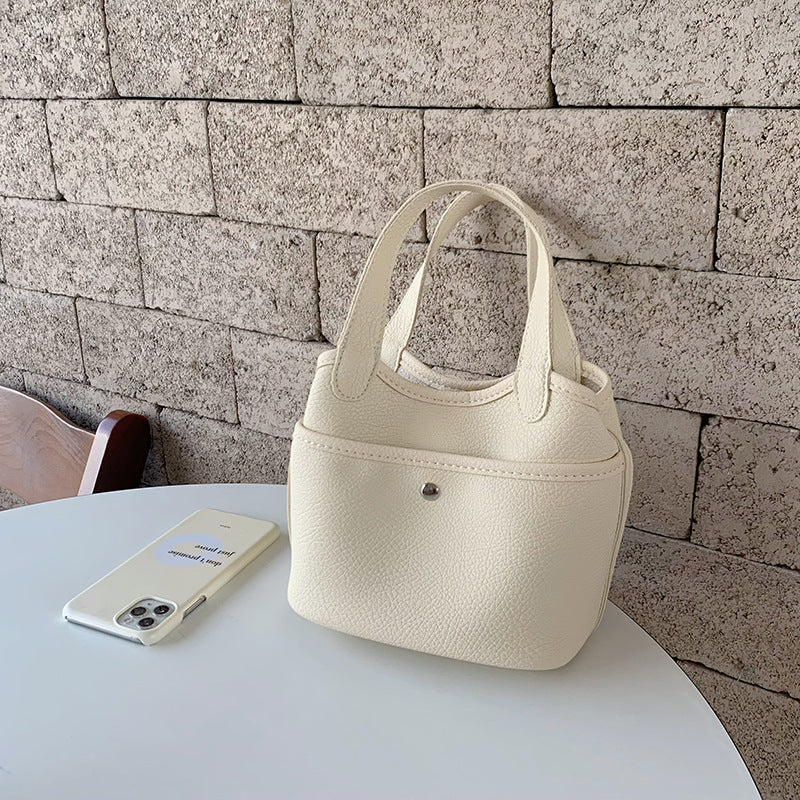 2024 New Simple Fashion Soft Leather Crossbody Bucket Bag