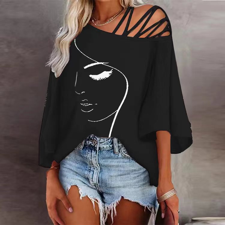 2024 New Fashion Stitching Loose Casual Tops