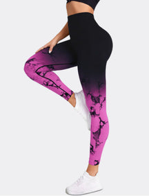 2024 New Gradient Tie Dye Yoga Pants High Waist Hip Lifting