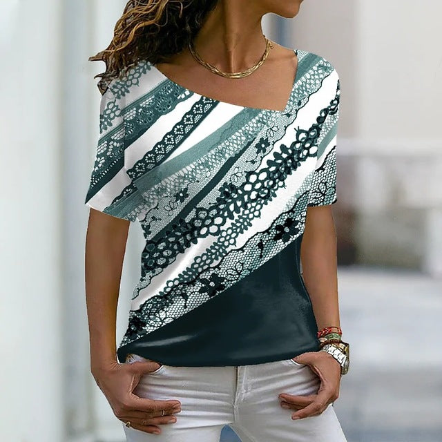 2024 New fashion women's T-shirt short sleeves