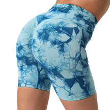 2024 New Tie Dye High Waist Hip Lifting Yoga Shorts