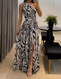 2024 New Backless Printed Dress