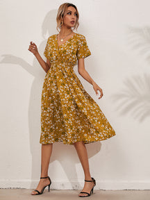 2024New small floral print dress